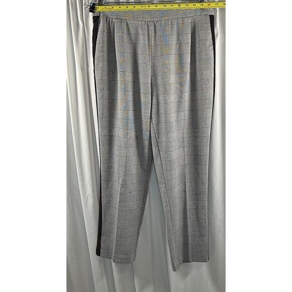 Joe B by Joe Benbasset Tuxedo Houndstooth Cropped Pants Black Gray Red XL 88-60 - Picture 11 of 14